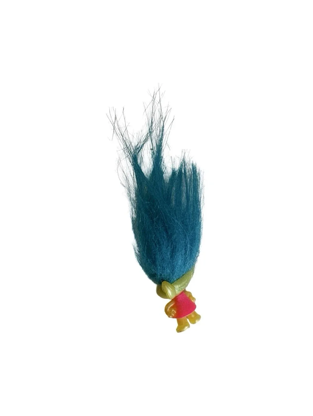 DreamWorks Trolls Smidge Mini Figure Cake Topper Yellow Blue Hair Pink Dress